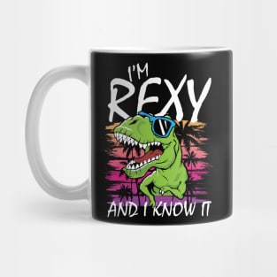 I'm Rexy and I Know It - Dinosaur Mug